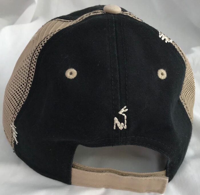 Classic Applique Mesh Hat Black/Tan item# 4640 - Image 2