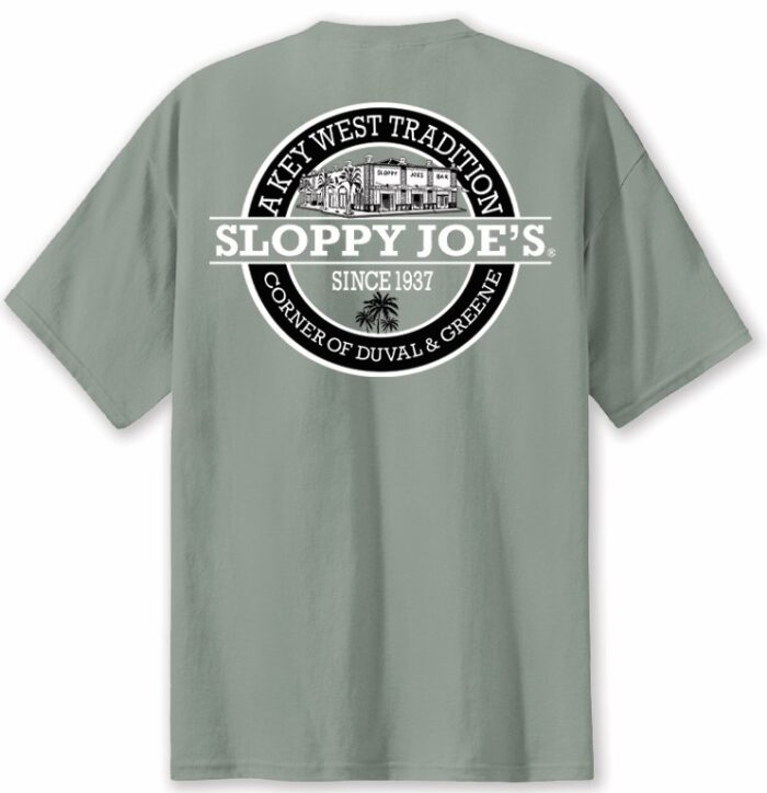 Washed Logo Short Sleeve Sleeve Stone Green