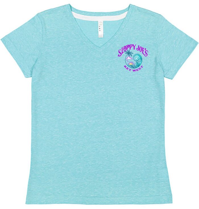 Ladies Multi Wave Logo V-Neck - Image 2